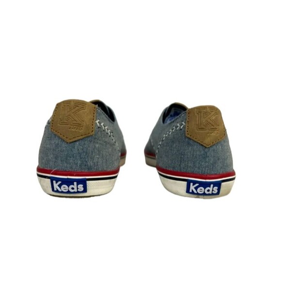 Keds Champion Pennant Sneakers  Womens Size 8  Blue Canvas w Baseball Stitching - Picture 5 of 11